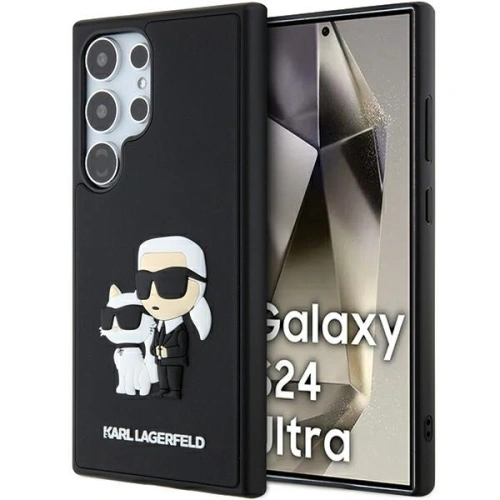 Buy Karl Lagerfeld KLHCS24L3DRKCNK Samsung Galaxy S24 Ultra hardcase 3D Rubber Karl&Choupette black - KLD1868 - {ean13} - Home Screen Store Europe