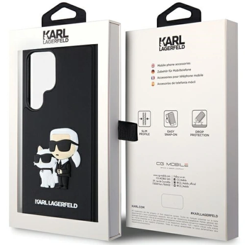 Buy Karl Lagerfeld KLHCS24L3DRKCNK Samsung Galaxy S24 Ultra hardcase 3D Rubber Karl&Choupette black - KLD1868 - {ean13} - Home Screen Store Europe