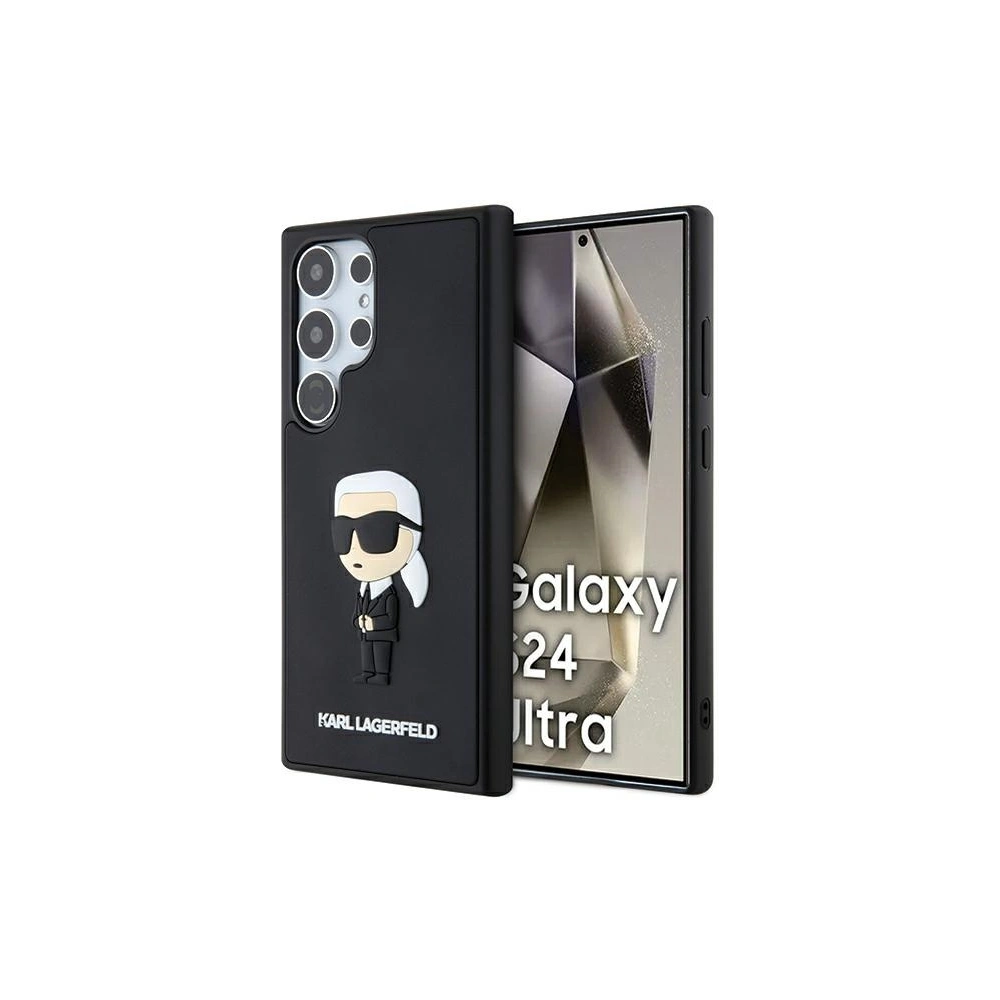 Etui Karl Lagerfeld KLHCS24L3DRKINK Samsung Galaxy S24 Ultra hardcase 3D Rubber Ikonik czarny/black