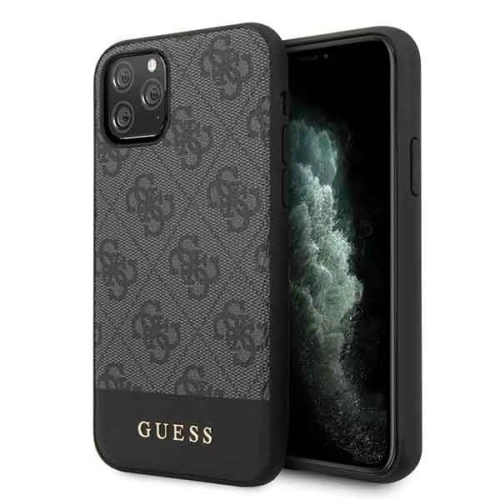 Buy Guess GUHCN58G4GLGR iPhone 11 Pro grey hard case 4G Stripe Collection - GUE151GRY - {ean13} - Home Screen Store Europe