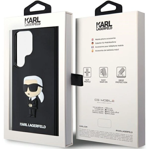 Kup Etui Karl Lagerfeld KLHCS24L3DRKINK Samsung Galaxy S24 Ultra hardcase 3D Rubber Ikonik černý/black - KLD1869 - {ean13} - Sklep Home Screen