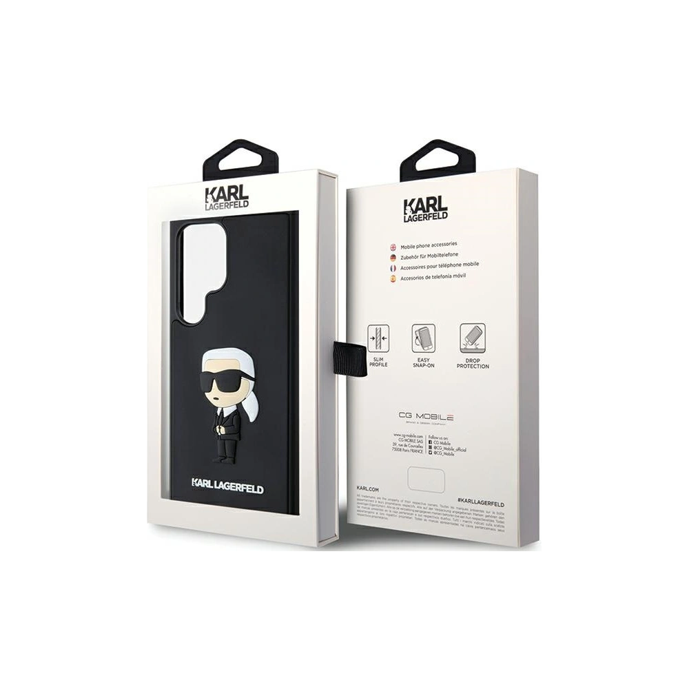 Etui Karl Lagerfeld KLHCS24L3DRKINK Samsung Galaxy S24 Ultra hardcase 3D Rubber Ikonik czarny/black