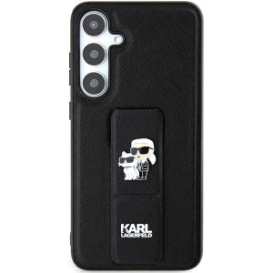 Buy Karl Lagerfeld KLHCS24LGSAKCPK Samsung Galaxy S24 Ultra hardcase Gripstand Saffiano Karl&Choupette Pins black - KLD1870 - {ean13} - Home Screen Store Europe