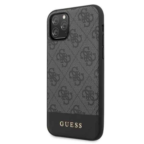 Buy Guess GUHCN58G4GLGR iPhone 11 Pro grey hard case 4G Stripe Collection - GUE151GRY - {ean13} - Home Screen Store Europe