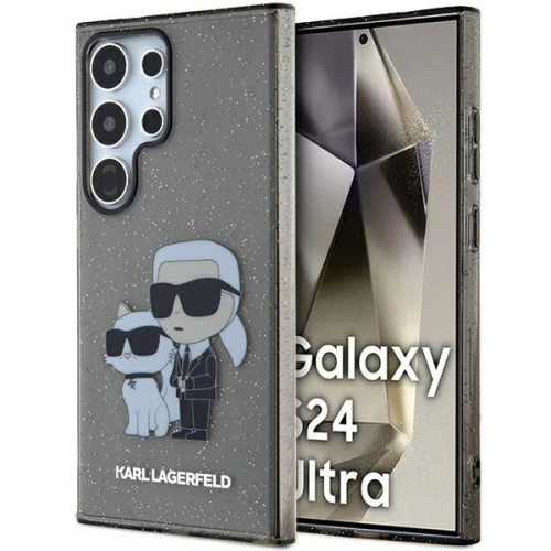 Kup Etui Karl Lagerfeld KLHCS24LHNKCTGK Samsung Galaxy S24 Ultra hardcase Glitter Karl&Choupette czarny/black - KLD1872 - {ean13} - Sklep Home Screen