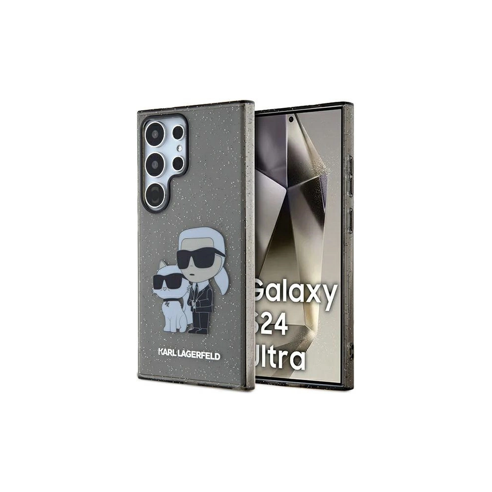 Etui Karl Lagerfeld KLHCS24LHNKCTGK Samsung Galaxy S24 Ultra hardcase Glitter Karl&Choupette czarny/black