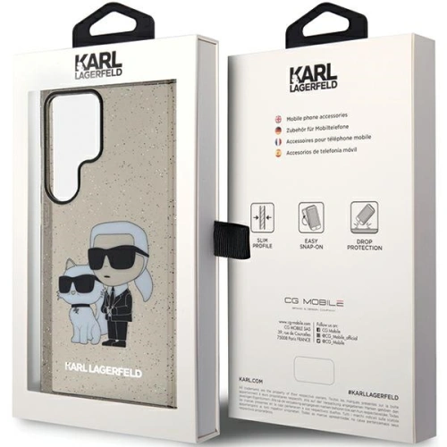 Kup Case Karl Lagerfeld KLHCS24LHNKCTGK Samsung Galaxy S24 Ultra Hardcase Glitter Karl&Choupette schwarz/black - KLD1872 - {ean13} - Sklep Home Screen