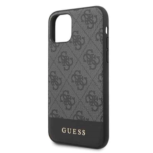 Buy Guess GUHCN58G4GLGR iPhone 11 Pro grey hard case 4G Stripe Collection - GUE151GRY - {ean13} - Home Screen Store Europe
