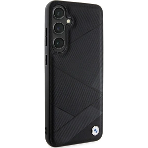 Kup Etui BMW BMHCS24S23RCGPK Samsung Galaxy S24 hardcase Signature Leather Crossing Lines Pattern czarny/black - BMW600 - {ean13} - Sklep Home Screen