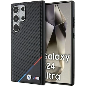 Buy BMW BMHMS24L23PUDTK Samsung Galaxy S24 Ultra hardcase Carbon Tricolor Line MagSafe black - BMW601 - {ean13} - Home Screen Store Europe