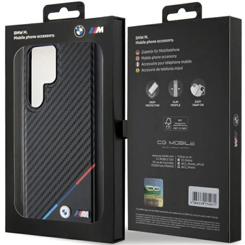 Kup Etui BMW BMHMS24L23PUDTK Samsung Galaxy S24 Ultra hardcase Carbon Tricolor Line MagSafe negru/black - BMW601 - {ean13} - Sklep Home Screen