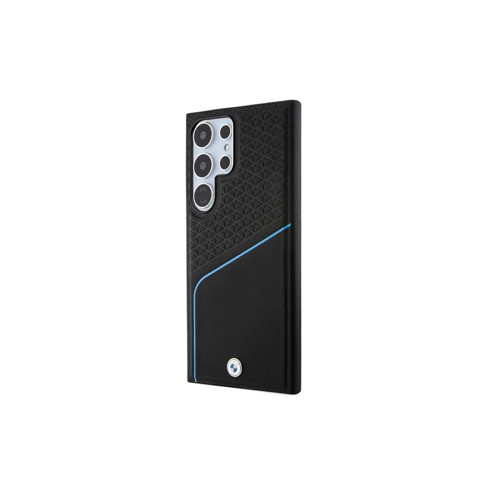 Etui BMW BMHMS24L23RDCLK Samsung Galaxy S24 Ultra hardcase Signature Leather Textured & Line MagSafe czarny/black