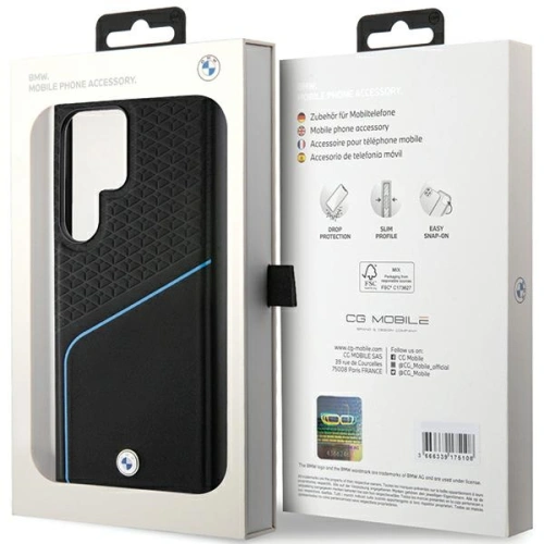 Kup Case BMW BMHMS24L23RDCLK Samsung Galaxy S24 Ultra Hardcase Signature Leder Texturiert & Linie MagSafe schwarz/black - BMW602 - {ean13} - Sklep Home Screen