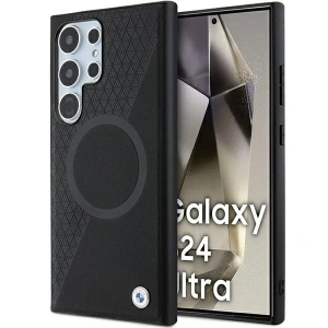 Kup Etui BMW BMHMS24L23RTPK Samsung Galaxy S24 Ultra hardcase Signature Leather Half Textured & Circle MagSafe černý/black - BMW603 - {ean13} - Sklep Home Screen