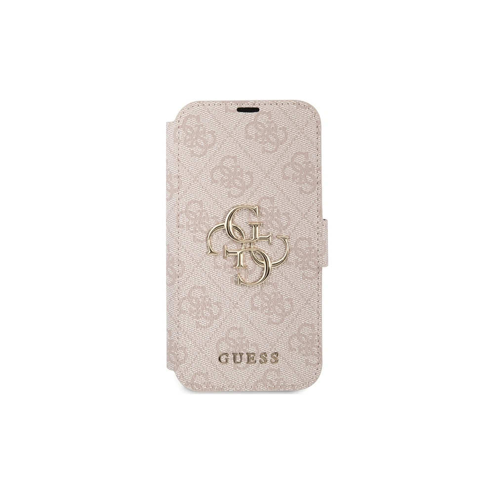 Etui Guess GUBKP15S4GMGPI Apple iPhone 15 / 14 / 13 book 4G Metal Logo różowy/pink