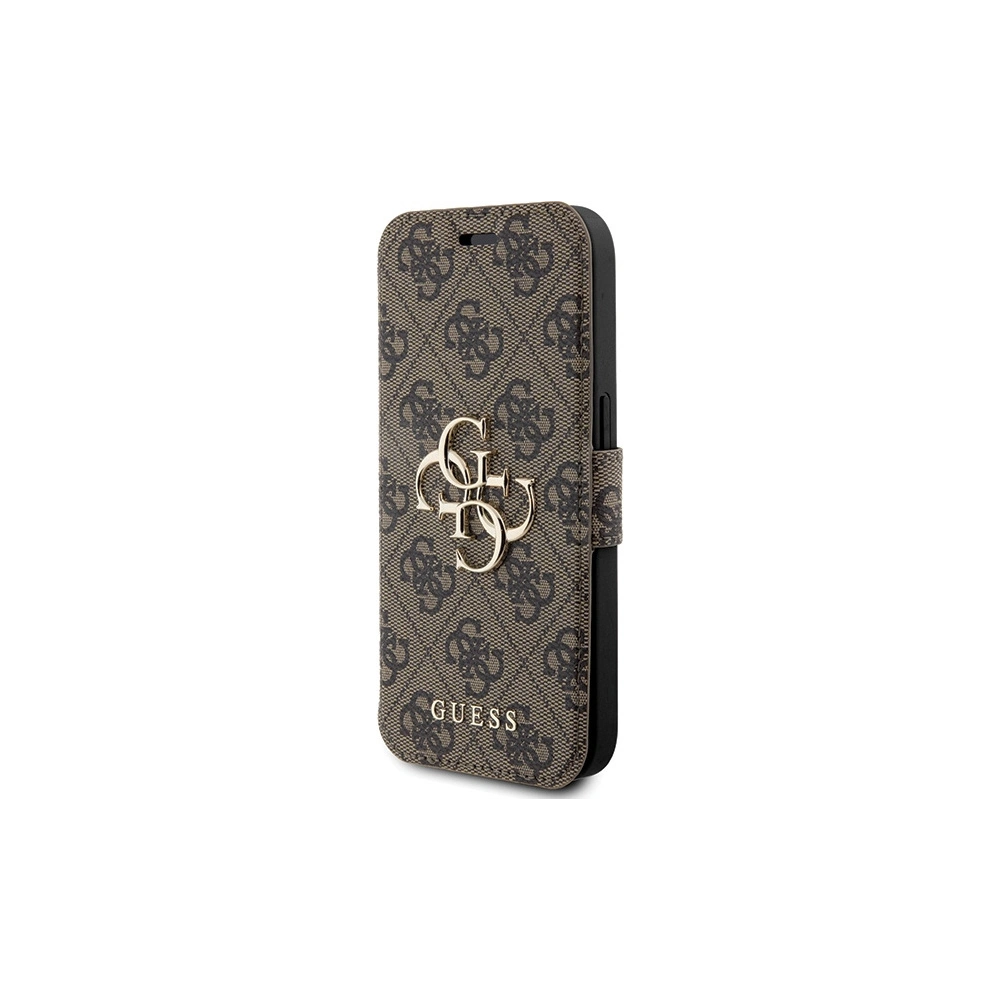 Etui Guess GUBKP15X4GMGBR Apple iPhone 15 Pro Max book 4G Metal Logo brązowy/brown