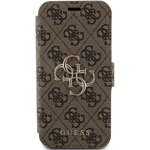 Kup Etui Guess GUBKP15X4GMGBR Apple iPhone 15 Pro Max könyv 4G Fém Logo barna/brown - GUE3271 - {ean13} - Sklep Home Screen