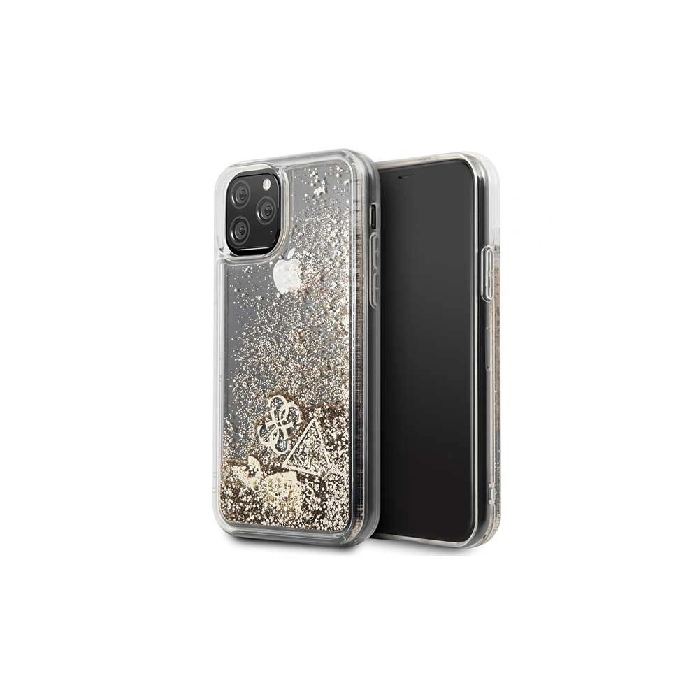 Etui Guess GUHCN58GLHFLGO Apple iPhone 11 Pro gold/złoty hard case Glitter Hearts