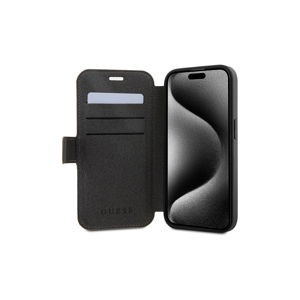 Etui Guess GUBKP15X4GMGBR Apple iPhone 15 Pro Max book 4G Metal Logo brązowy/brown