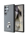 Etui Karl Lagerfeld KLHCS24LPSAKCMPG Samsung Galaxy S24 Ultra hardcase Saffiano Karl & Choupette Metal Pin šedá/grey
