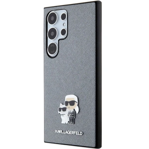 Kup Etui Karl Lagerfeld KLHCS24LPSAKCMPG Samsung Galaxy S24 Ultra hardcase Saffiano Karl & Choupette Metal Pin šedá/grey - KLD1873 - {ean13} - Sklep Home Screen