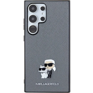 Kup Case Karl Lagerfeld KLHCS24LPSAKCMPG Samsung Galaxy S24 Ultra Hartschale Saffiano Karl & Choupette Metallpin grau/grey - KLD1873 - {ean13} - Sklep Home Screen
