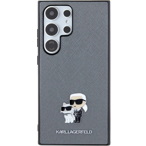 Kup Case Karl Lagerfeld KLHCS24LPSAKCMPG Samsung Galaxy S24 Ultra Hartschale Saffiano Karl & Choupette Metallpin grau/grey - KLD1873 - {ean13} - Sklep Home Screen