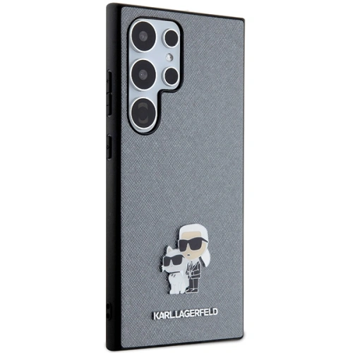 Kup Case Karl Lagerfeld KLHCS24LPSAKCMPG Samsung Galaxy S24 Ultra Hartschale Saffiano Karl & Choupette Metallpin grau/grey - KLD1873 - {ean13} - Sklep Home Screen
