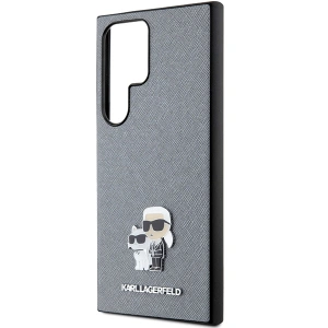 Buy Karl Lagerfeld KLHCS24LPSAKCMPG Samsung Galaxy S24 Ultra hardcase Saffiano Karl & Choupette Metal Pin grey - KLD1873 - {ean13} - Home Screen Store Europe