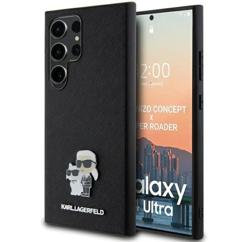 Kup Etui Karl Lagerfeld KLHCS24LPSAKCMPK Samsung Galaxy S24 Ultra hardcase Saffiano Karl & Choupette Metal Pin černý/black - KLD1874 - {ean13} - Sklep Home Screen