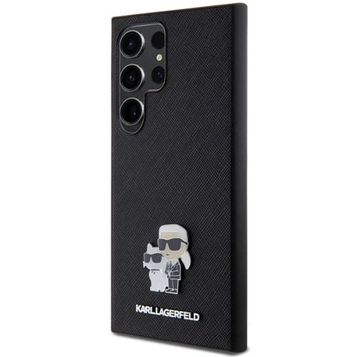 Kup Case Karl Lagerfeld KLHCS24LPSAKCMPK Samsung Galaxy S24 Ultra Hardcase Saffiano Karl & Choupette Metal Pin schwarz/black - KLD1874 - {ean13} - Sklep Home Screen