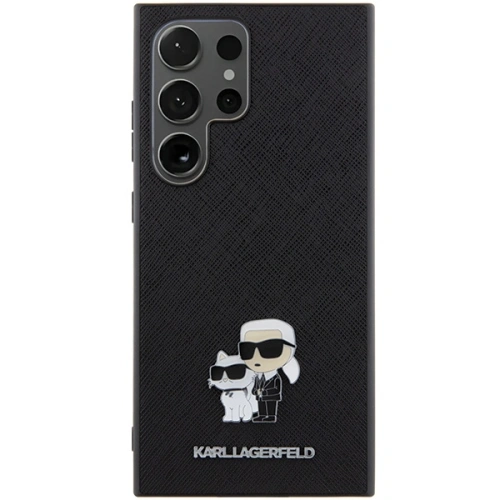 Kup Case Karl Lagerfeld KLHCS24LPSAKCMPK Samsung Galaxy S24 Ultra Hardcase Saffiano Karl & Choupette Metal Pin schwarz/black - KLD1874 - {ean13} - Sklep Home Screen
