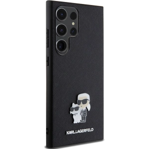 Kup Etui Karl Lagerfeld KLHCS24LPSAKCMPK Samsung Galaxy S24 Ultra hardcase Saffiano Karl & Choupette Metal Pin czarny/black - KLD1874 - {ean13} - Sklep Home Screen