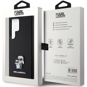 Kup Etui Karl Lagerfeld KLHCS24LPSAKCMPK Samsung Galaxy S24 Ultra hardcase Saffiano Karl & Choupette Metal Pin czarny/black - KLD1874 - {ean13} - Sklep Home Screen