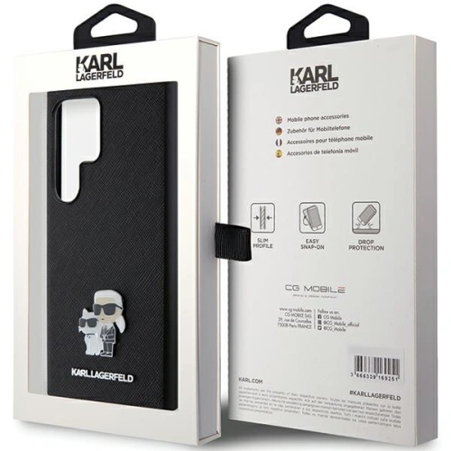 Kup Etui Karl Lagerfeld KLHCS24LPSAKCMPK Samsung Galaxy S24 Ultra hardcase Saffiano Karl & Choupette Metal Pin černý/black - KLD1874 - {ean13} - Sklep Home Screen