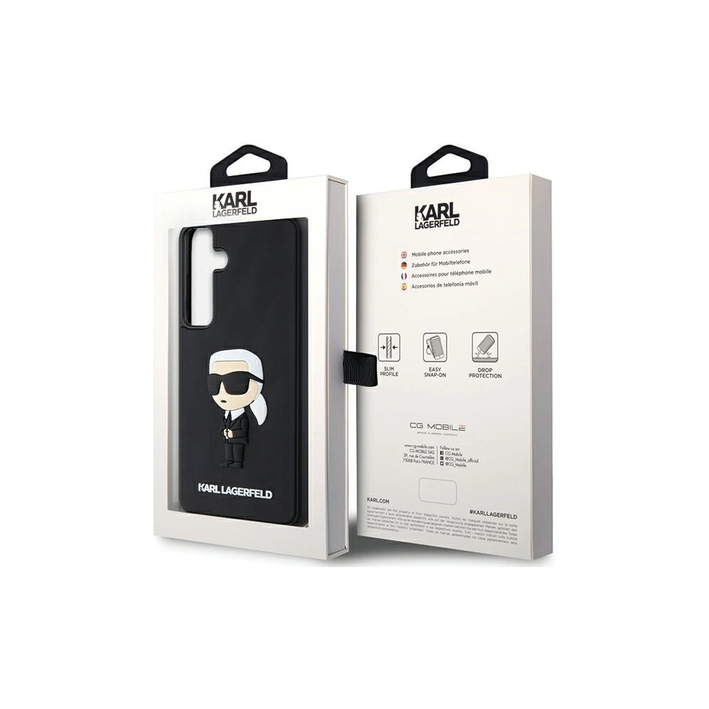 Etui Karl Lagerfeld KLHCS24M3DRKINK Samsung Galaxy S24+ Plus hardcase 3D Rubber Ikonik czarny/black