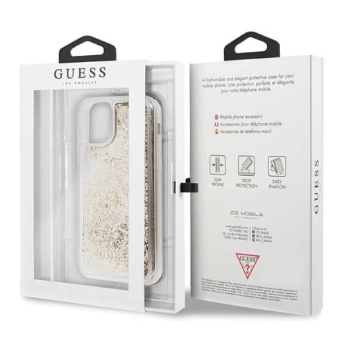 Kup Etui Guess GUHCN58GLHFLGO Apple iPhone 11 Pro aurie/złoty carcasă rigidă Glitter Hearts - GUE152GLD - {ean13} - Sklep Home Screen