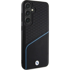 Kup Etui BMW BMHMS24M23RDCLK Samsung Galaxy S24+ Plus hardcase Signature Leather Textured & Line MagSafe czarny/black - BMW605 - {ean13} - Sklep Home Screen