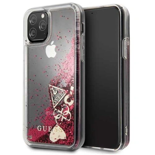 Kup Etui Guess GUHCN58GLHFLRA Apple iPhone 11 Pro z case dure zăpadă cu inimioare strălucitoare - GUE153HEA - {ean13} - Sklep Home Screen