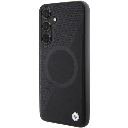 Kup Etui BMW BMHMS24M23RTPK Samsung Galaxy S24+ Plus hardcase Signature Leather Half Textured & Circle MagSafe czarny/black - BMW606 - {ean13} - Sklep Home Screen