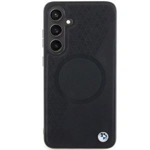 Kup Etui BMW BMHMS24M23RTPK Samsung Galaxy S24+ Plus hardcase Signature Leather Half Textured & Circle MagSafe czarny/black - BMW606 - {ean13} - Sklep Home Screen