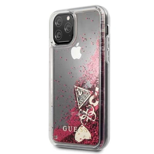 Kup Etui Guess GUHCN58GLHFLRA Apple iPhone 11 Pro raspberry hard case Glitter Hearts - GUE153HEA - {ean13} - Sklep Home Screen