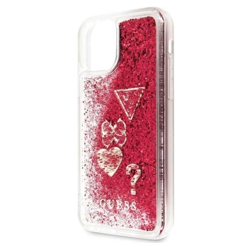 Kup Etui Guess GUHCN58GLHFLRA Apple iPhone 11 Pro raspberry hard case Glitter Hearts - GUE153HEA - {ean13} - Sklep Home Screen