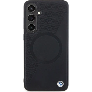 Kup Etui BMW BMHMS24S23RTPK Samsung Galaxy S24 hardcase Signature Leather Half Textured & Circle MagSafe czarny/black - BMW609 - {ean13} - Sklep Home Screen
