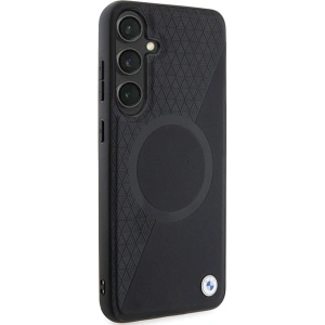 Kup Etui BMW BMHMS24S23RTPK Samsung Galaxy S24 hardcase Signature Leather Half Textured & Circle MagSafe czarny/black - BMW609 - {ean13} - Sklep Home Screen