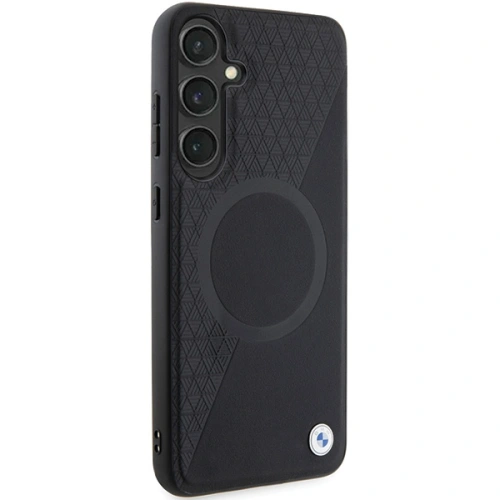 Buy BMW BMHMS24S23RTPK Samsung Galaxy S24 hardcase Signature Leather Half Textured & Circle MagSafe black - BMW609 - {ean13} - Home Screen Store Europe