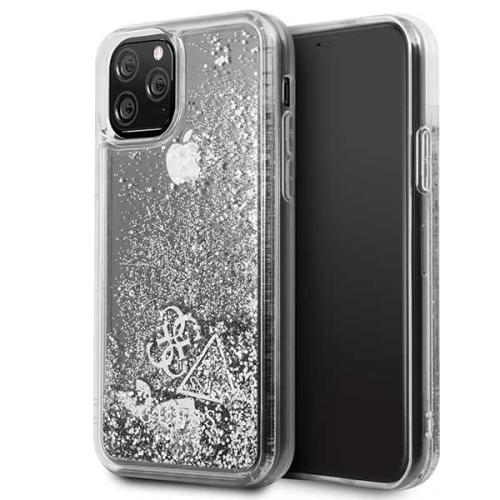 Kup Guess Apple Tasche GUHCN58GLHFLSI iPhone 11 Pro silber/silberne Hartschale Glitter Hearts - GUE154SLV - {ean13} - Sklep Home Screen