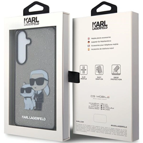 Kup Etui Karl Lagerfeld KLHCS24MHNKCTGK Samsung Galaxy S24+ Plus hardcase Glitter Karl&Choupette czarny/black - KLD1879 - {ean13} - Sklep Home Screen