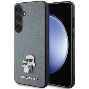 Kup Case Karl Lagerfeld KLHCS24MPSAKCMPG Samsung Galaxy S24+ Plus Hardcase Saffiano Karl & Choupette Metallpin grau/grey - KLD1880 - {ean13} - Sklep Home Screen