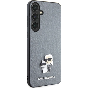 Kup Etui Karl Lagerfeld KLHCS24MPSAKCMPG Samsung Galaxy S24+ Plus hardcase Saffiano Karl & Choupette Metal Pin szary/grey - KLD1880 - {ean13} - Sklep Home Screen